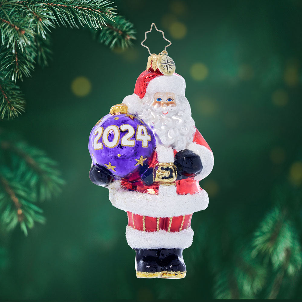 Front image - Santa's 2024 Keepsake - (Dated Santa ornament)