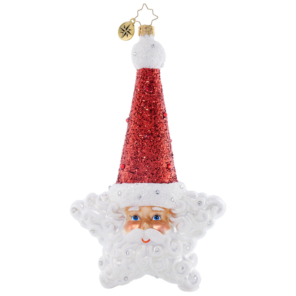 Front image - Santa's Star Power - (Santa ornament)