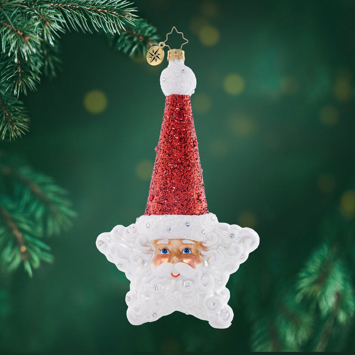 Front image - Santa's Star Power - (Santa ornament)