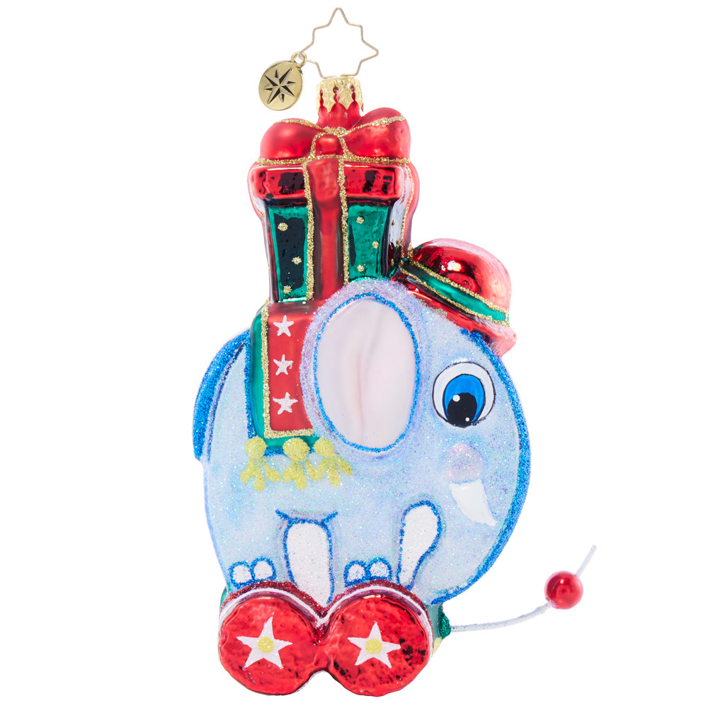 Side image - Tiny Trunk Traveler - (Toy elephant ornament)