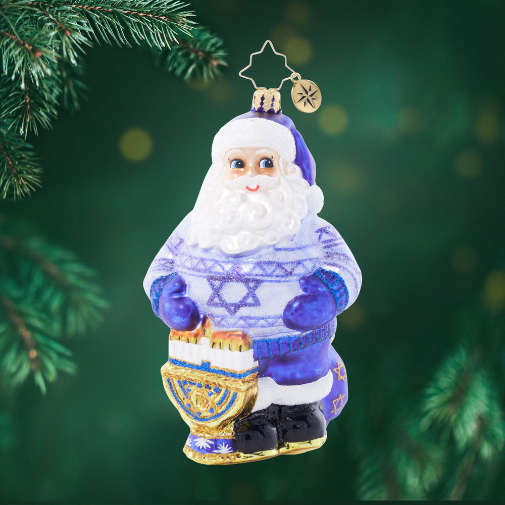 Front image - Christma-kkah Santa - (Santa ornament) 