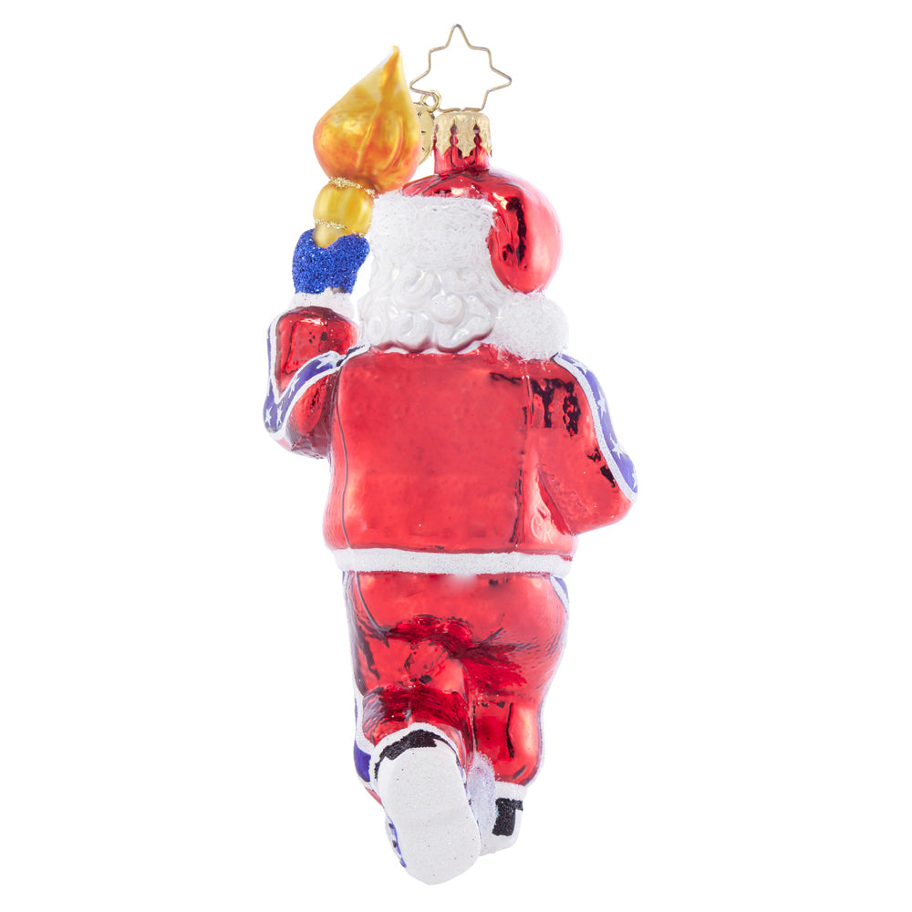 Back image - Torch-Bearing Santa - (Santa ornament)