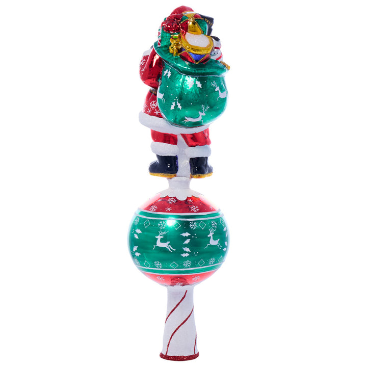 Back image - Gifts For All finial - (Santa finial)