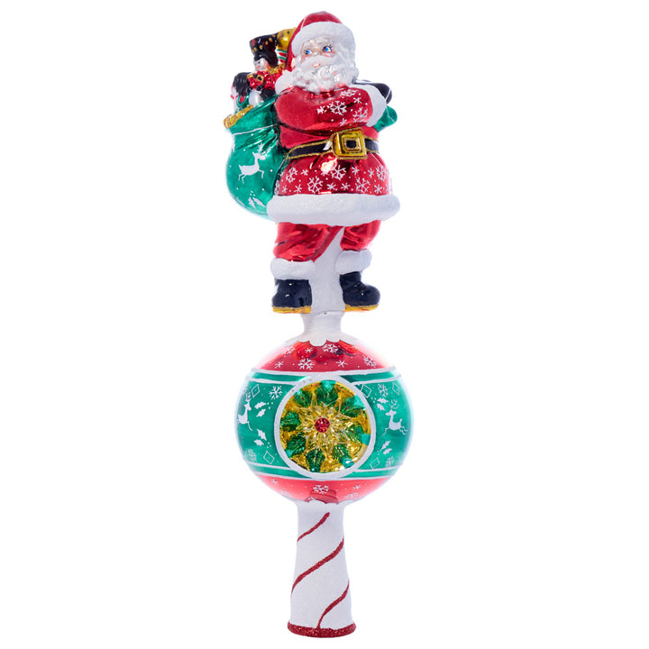 Front image - Gifts For All finial - (Santa finial)
