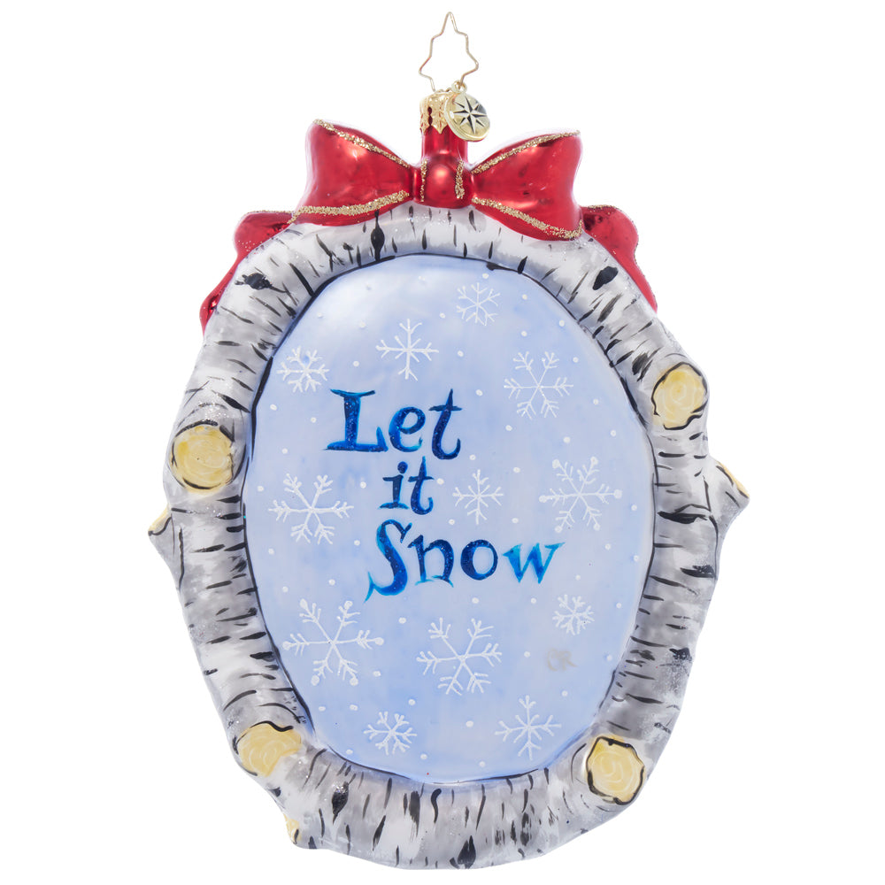 Back image - A Snowy Feathered Friend - (Snowman ornament)