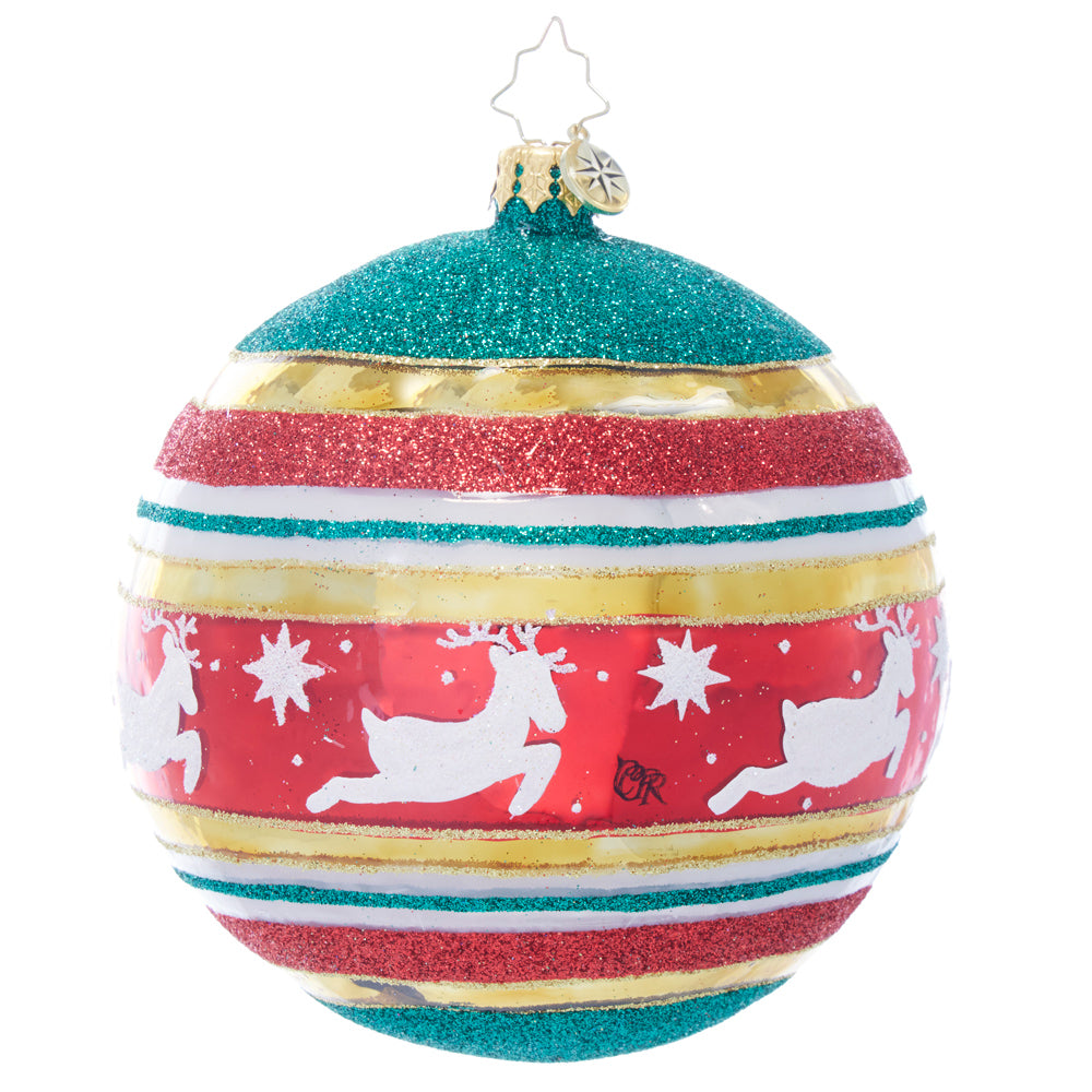 Back image - St. Nick's Spherical Cheer - (Santa ornament)