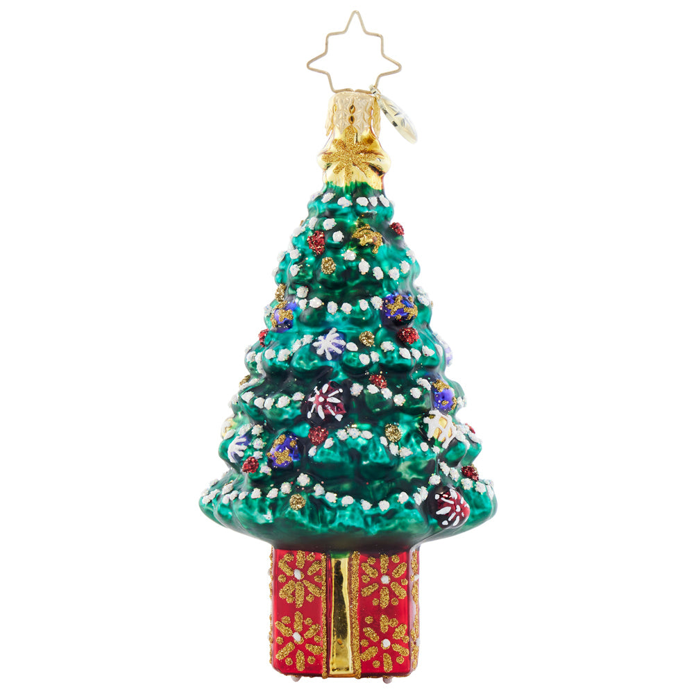 Front image - Treetop Surprise - (Classic Christmas tree ornament)