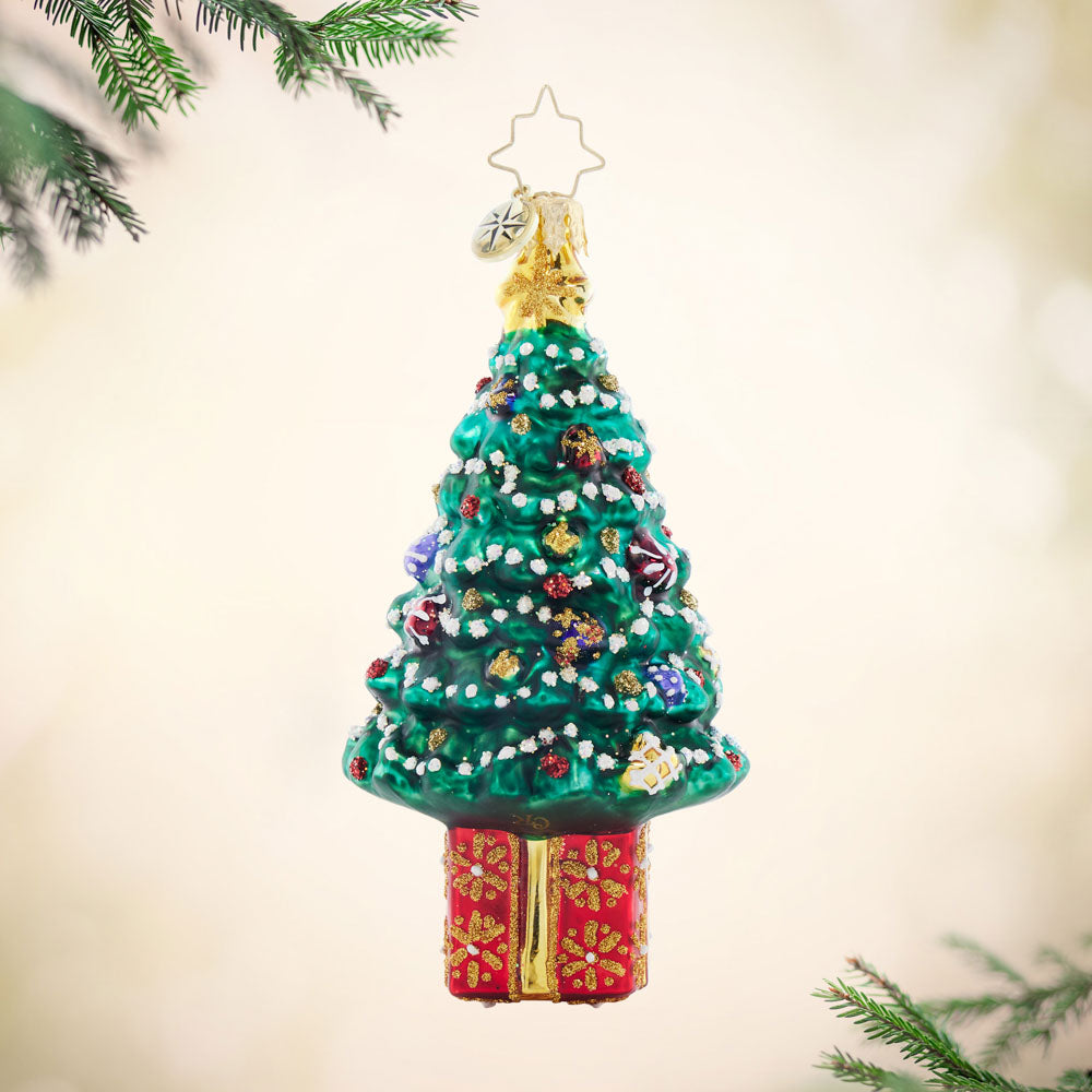 Front image - Treetop Surprise - (Classic Christmas tree ornament)