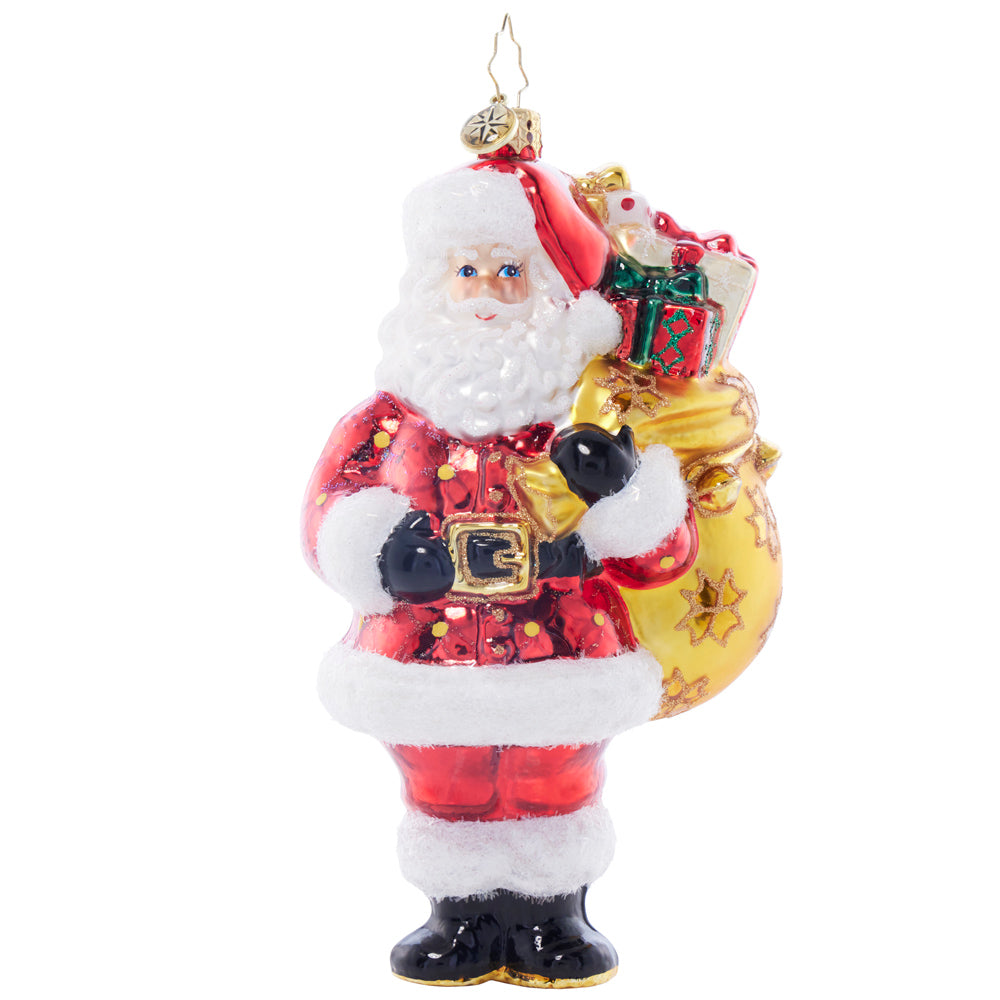 Front image - Santa's Merry Delivery - (Santa ornament)