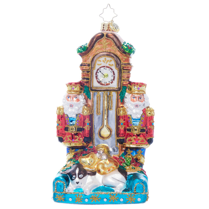 Front image - Not A Creature Stirring - (Clock ornament)