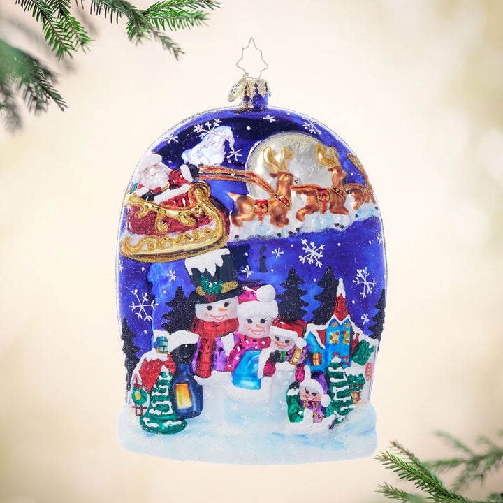 Front image - Must Be St. Nick - (Holiday scene ornament)