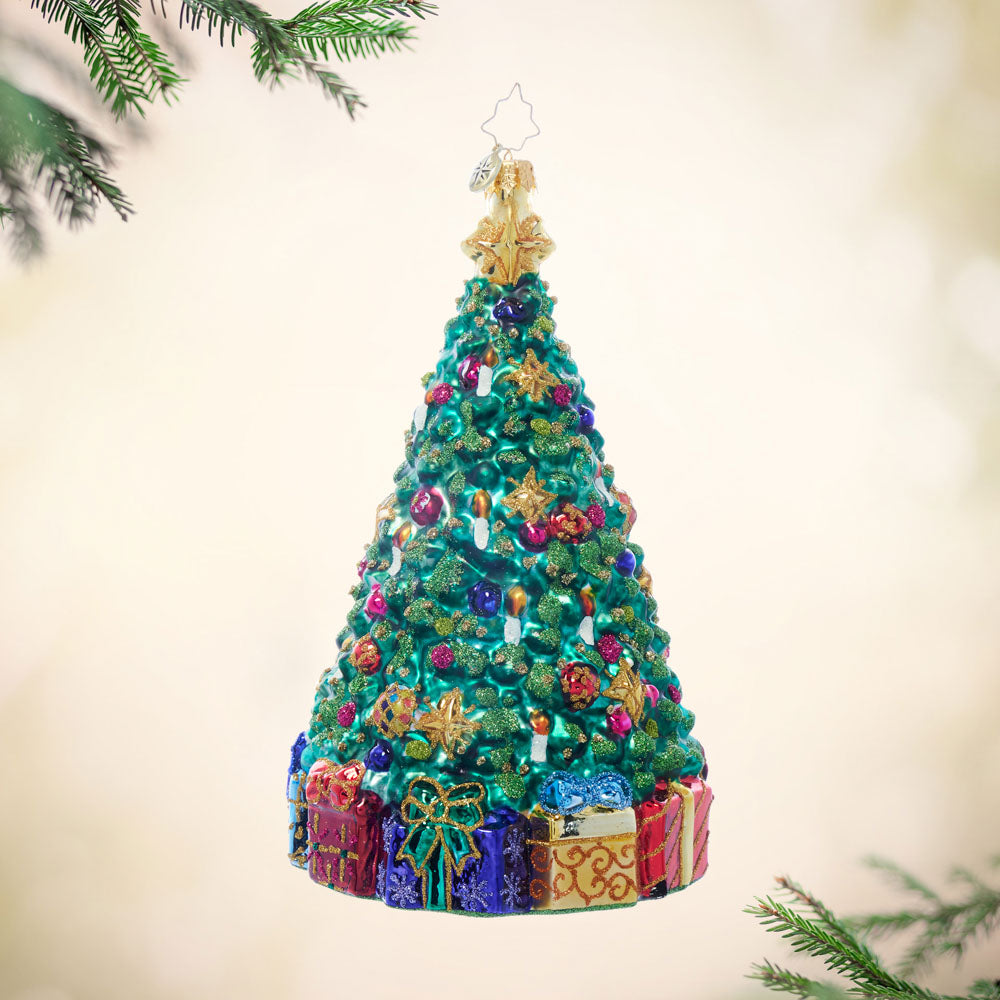 Front image - Twinkling Tree - (Christmas tree ornament)