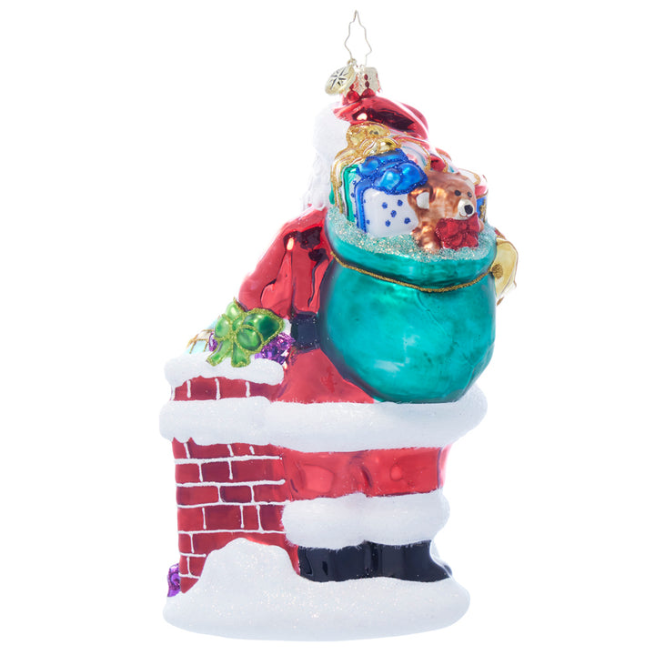 Back image - Down The Chimney St. Nick - (Santa ornament)