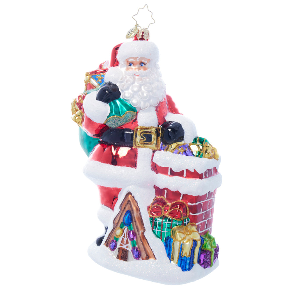 Front image - Down The Chimney St. Nick - (Santa ornament)