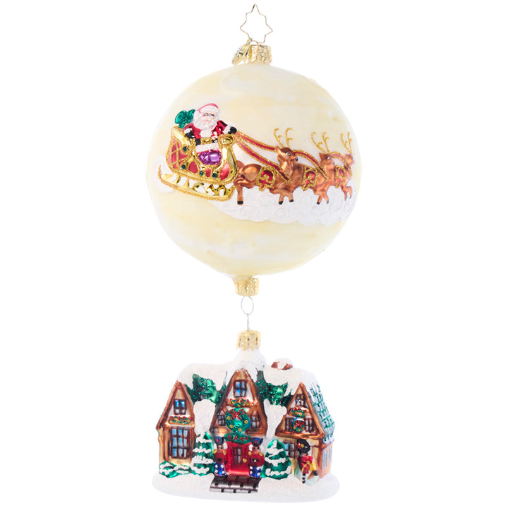 Front image - Happy Christmas To All - (Holiday scene ornament)