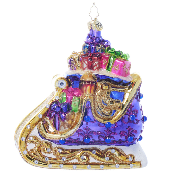 Front image - Royal Amethyst Sleigh - (Sleigh ornament)