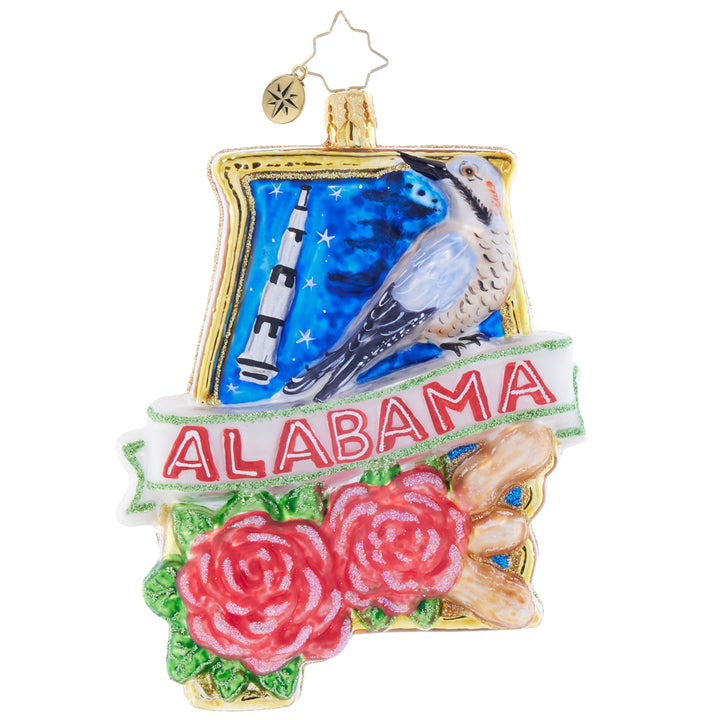 Front image - Alabama's Great State - (Alabama state ornament)