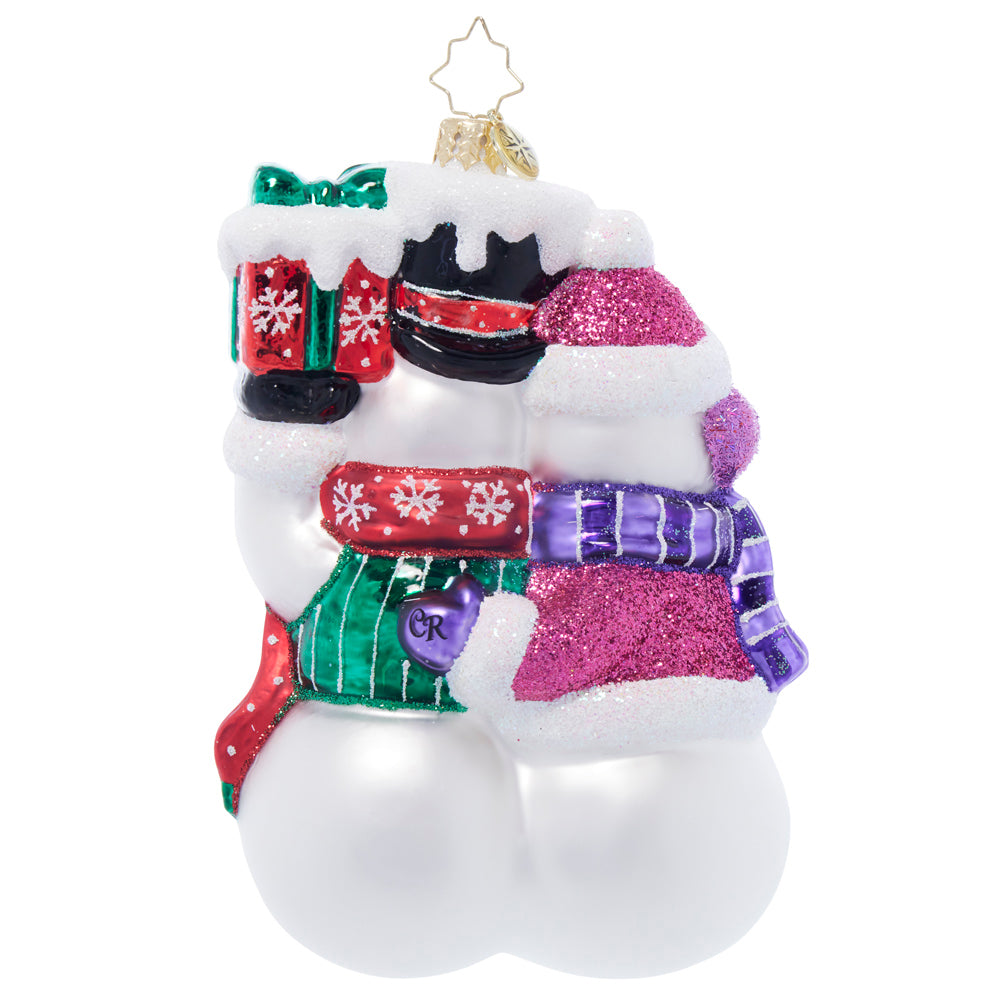Back image - Snow Couple - (Snowman ornament)