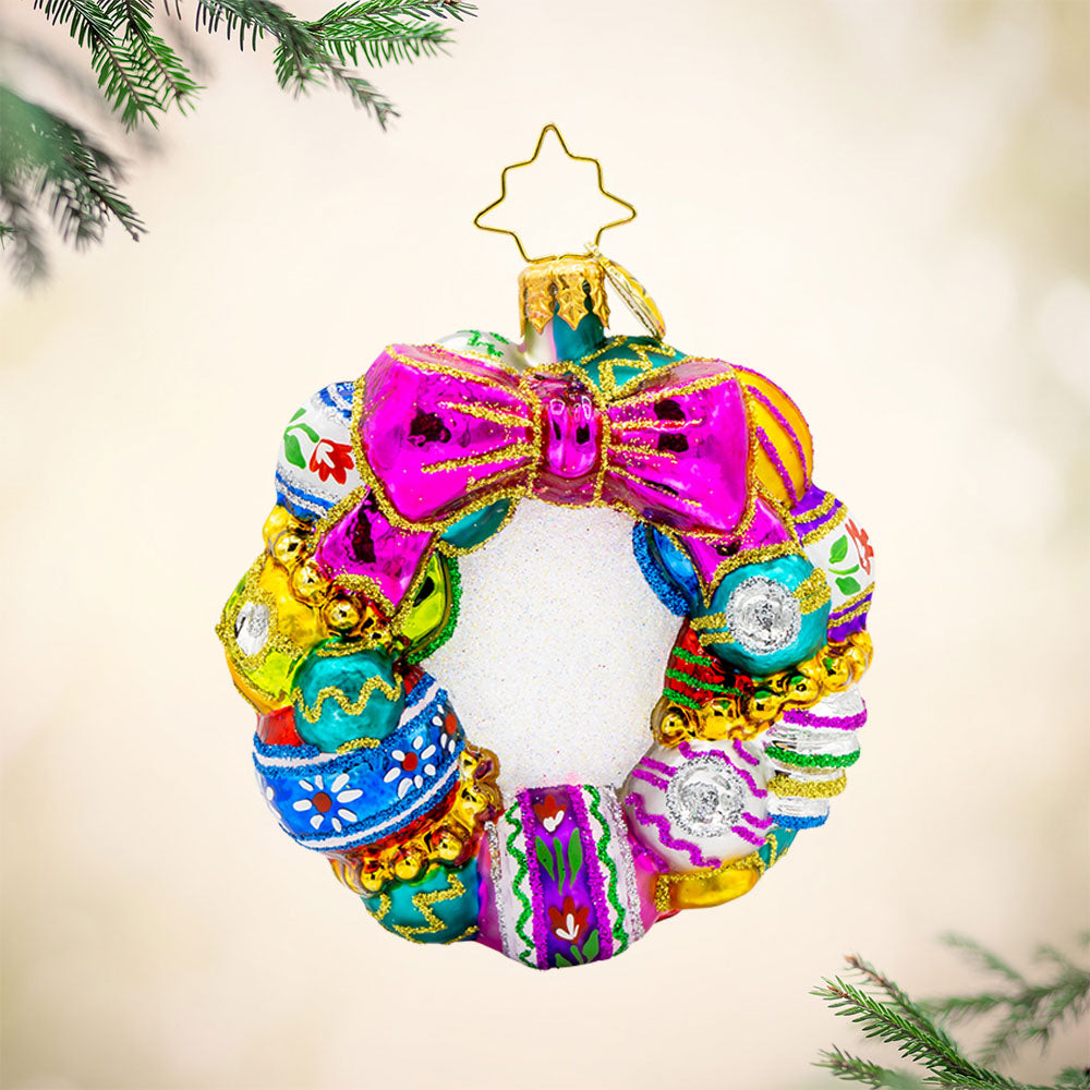 Vintage Holiday Wreath Gem – Christopher Radko