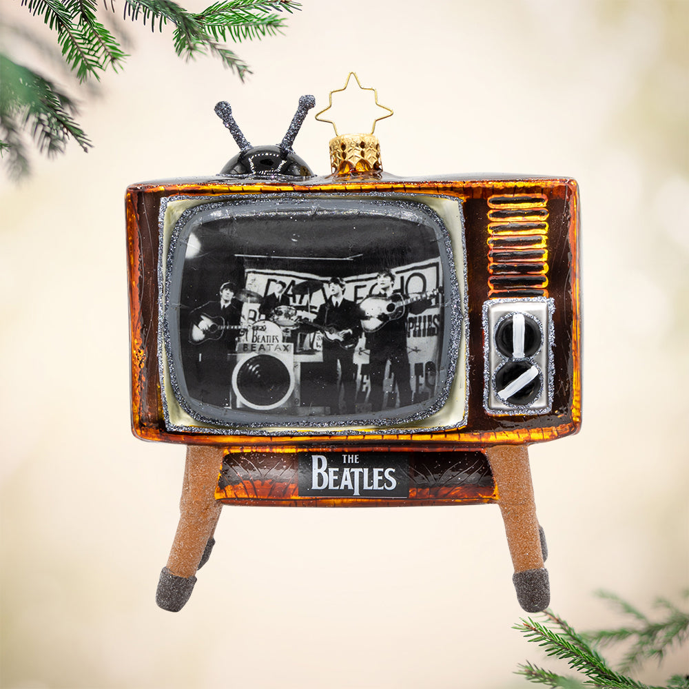 ⭕ビートルズ THE BEATLES KEEPSAKE ORNAMENTc261 The Beatles TV Glass Ornament 4.3 Inches - Country Marketplace