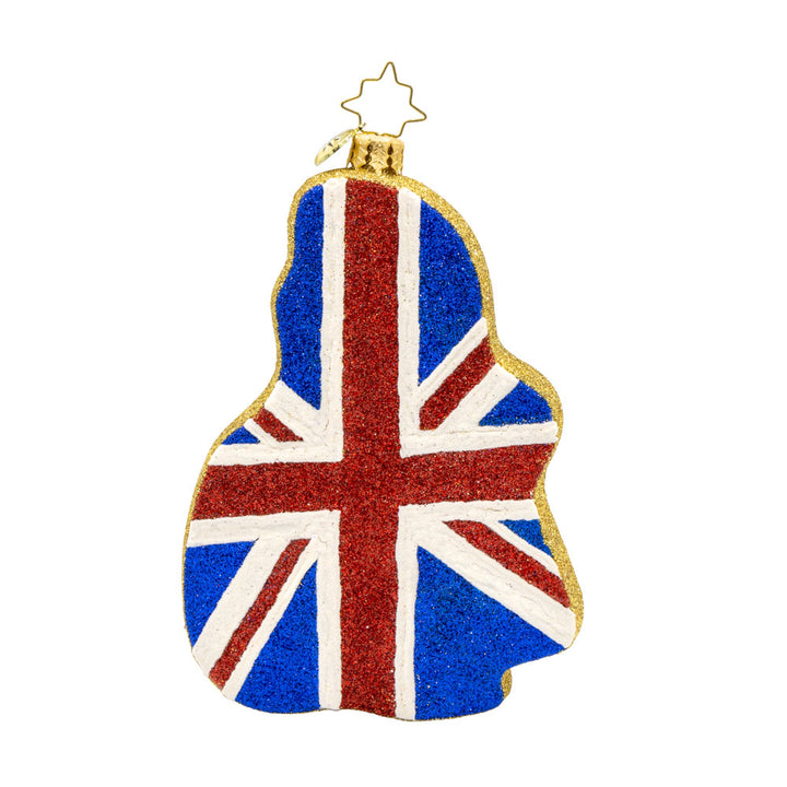 From the iconic Big Ben to the majestic Tower of London, each detail is a celebration of British heritage and culture in this enchanting ornament. View of back.