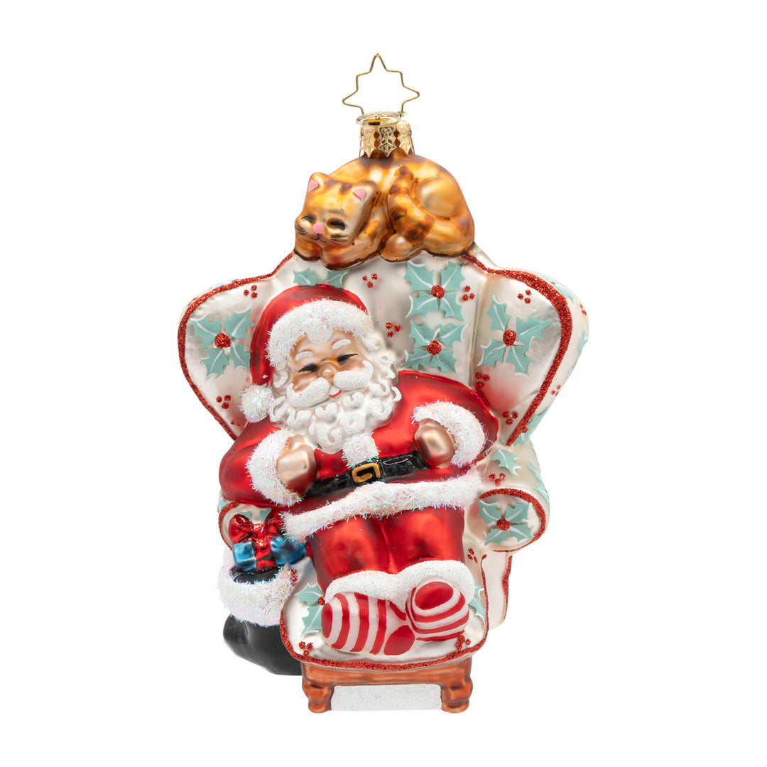 Cat Nap Santa