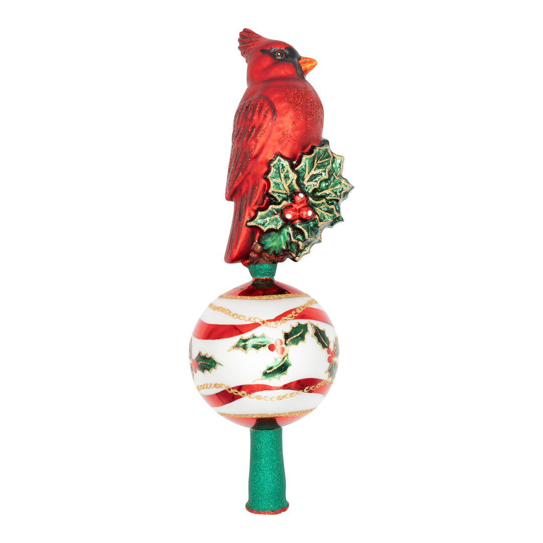 Majestic Cardinal Greetings Finial