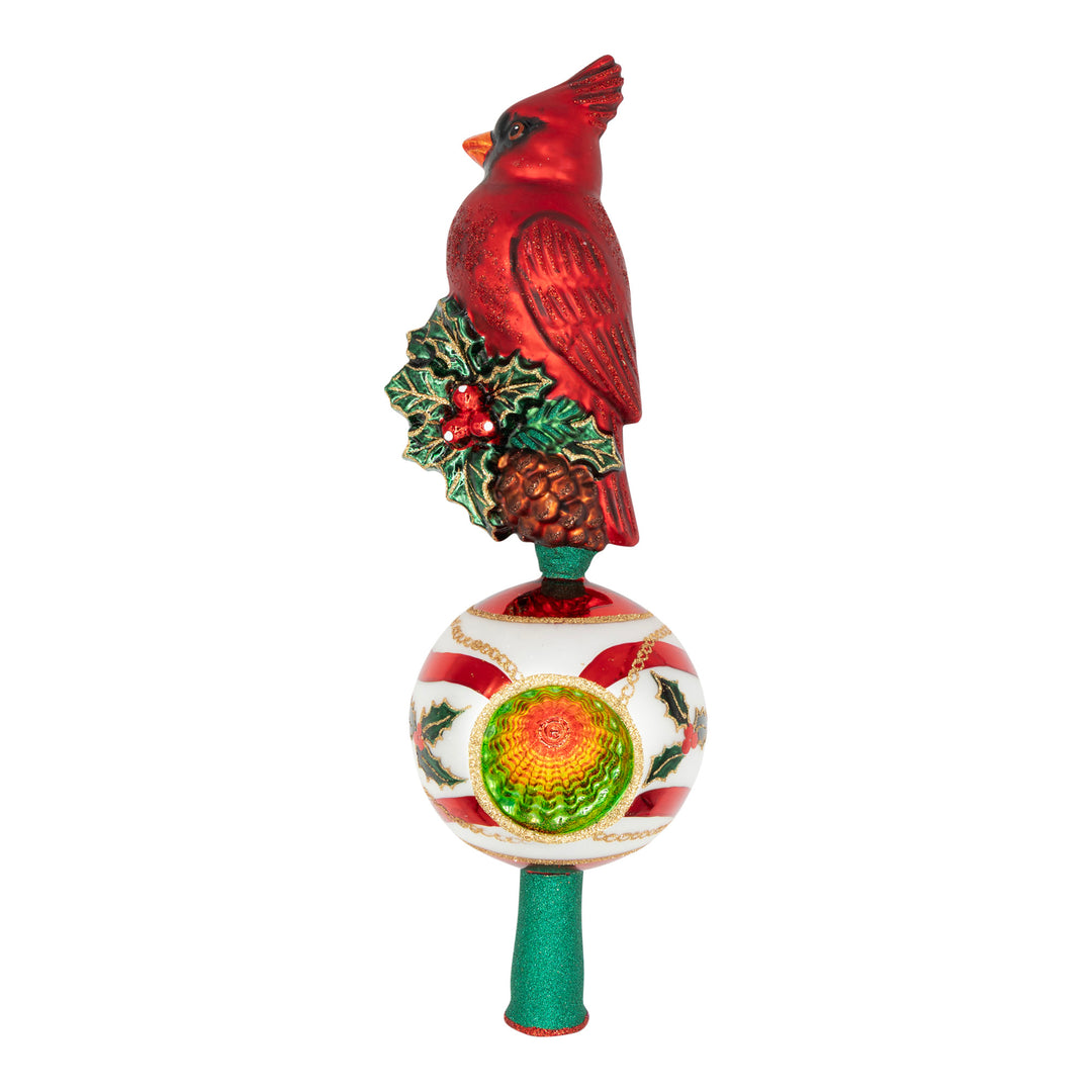 Majestic Cardinal Greetings Finial