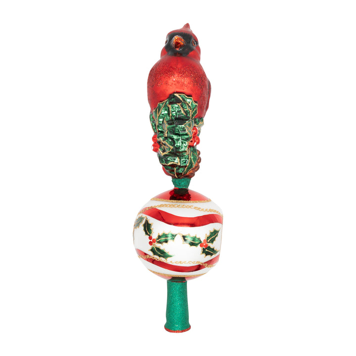 Majestic Cardinal Greetings Finial