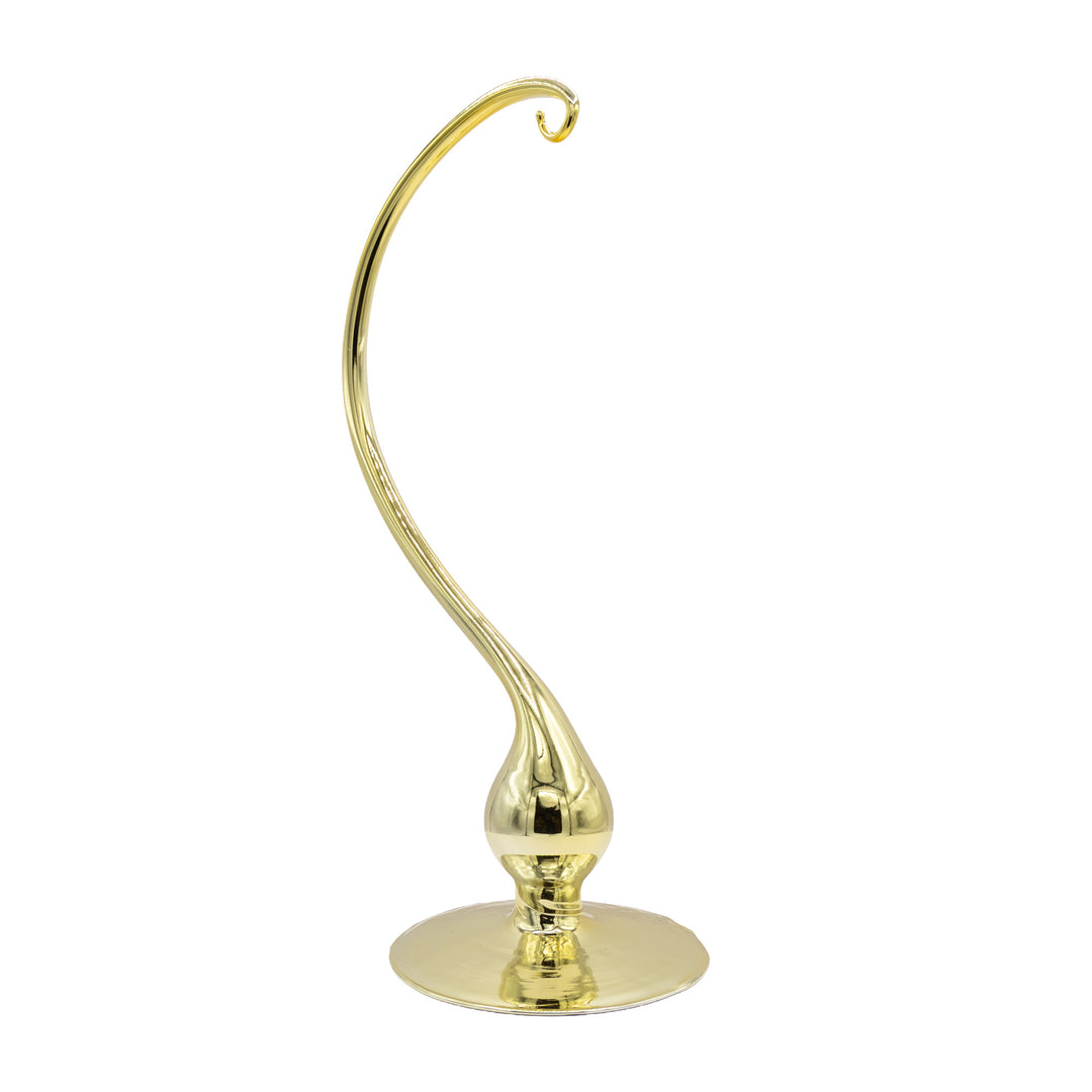 Large Glass Ornament Stand - Gold