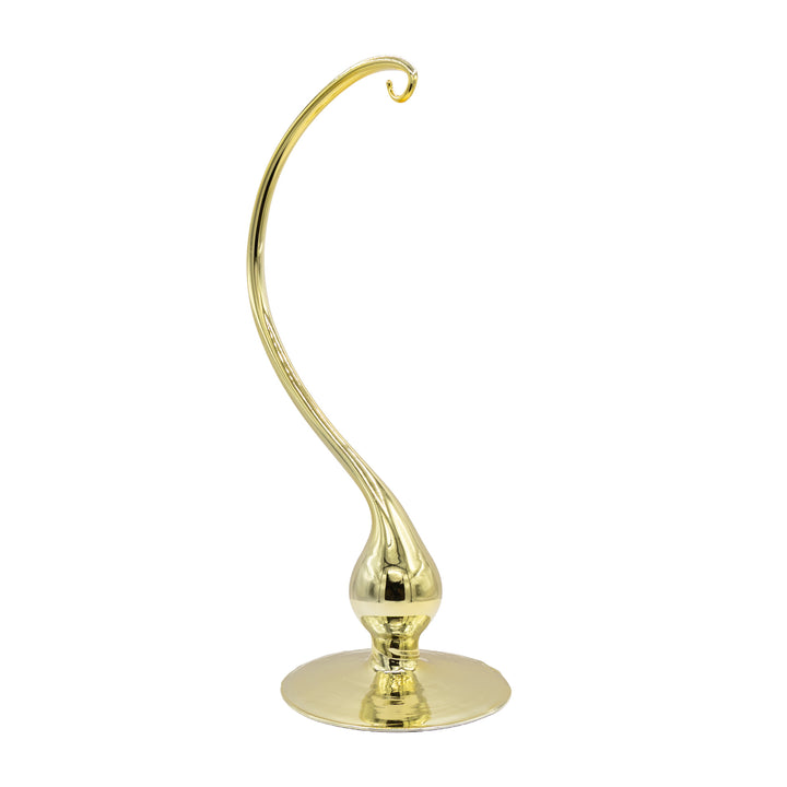 Large Glass Ornament Stand - Gold