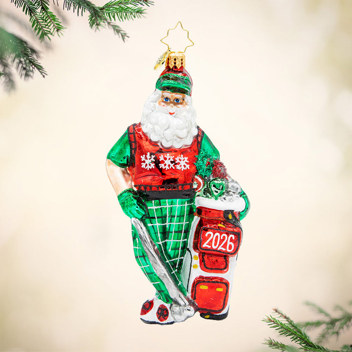 Jolly Golfer Santa Personalized