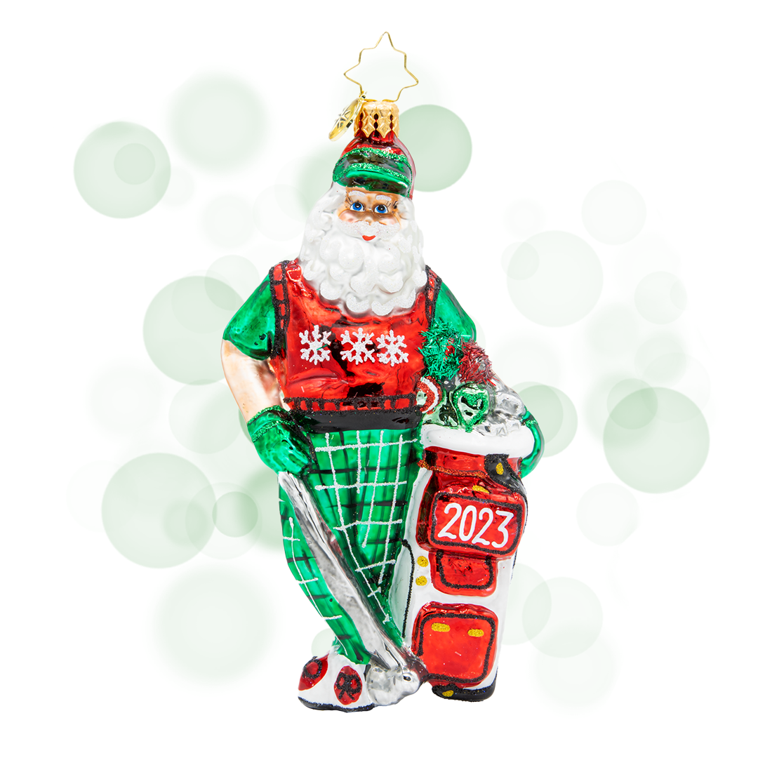 Jolly Golfer Santa Personalized