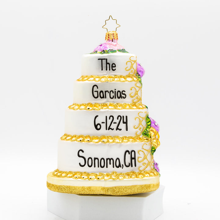 Heart Shaped Wedding Cake Personalized