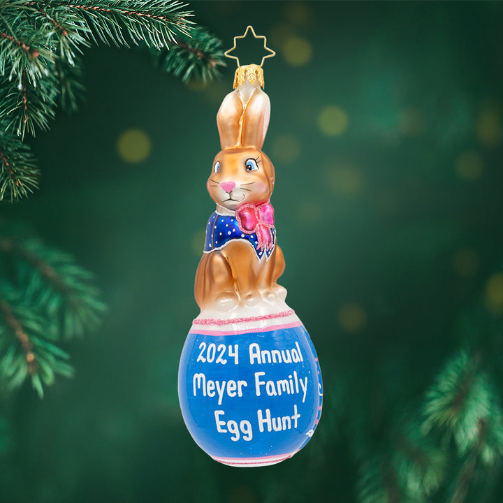 bunny easter egg ornament