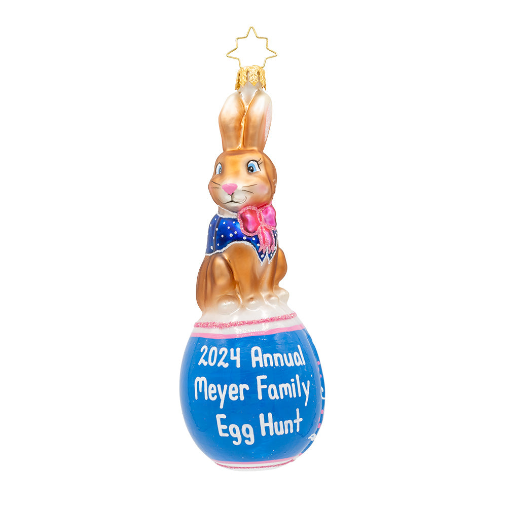 bunny easter egg ornament