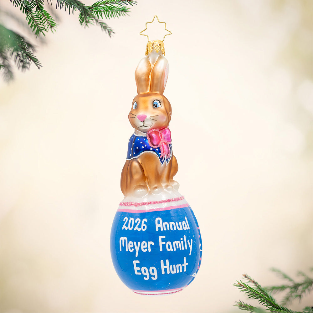 Holly Jolly Hare Pose Personalized
