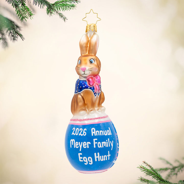 Holly Jolly Hare Pose Personalized