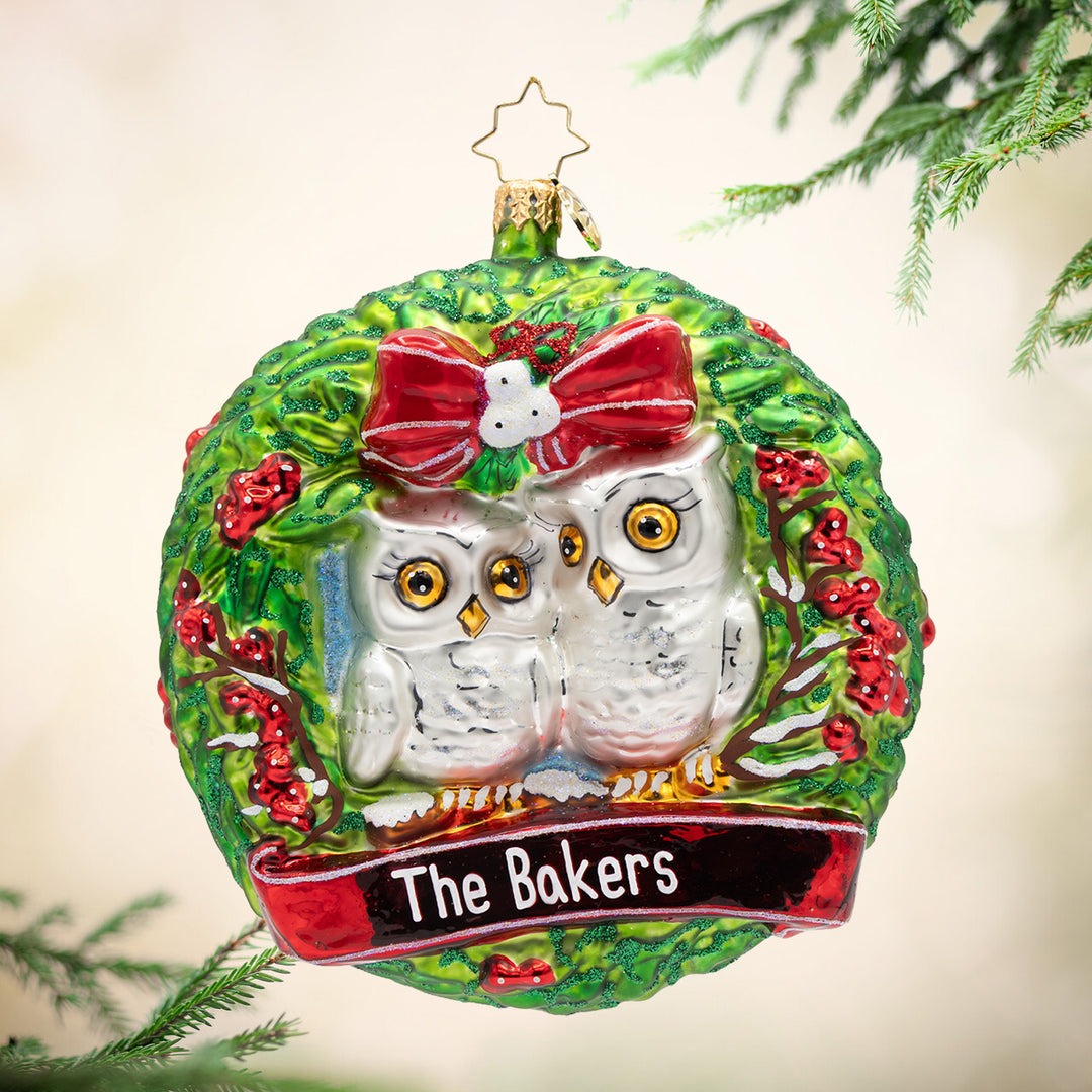 Christmas Together Wreath Personalized