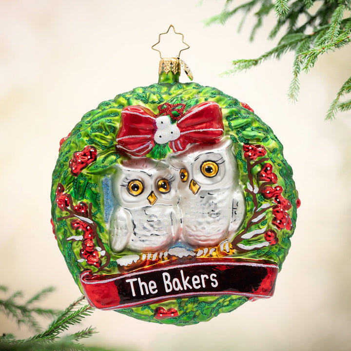 Christmas Together Wreath Personalized