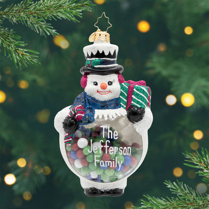 Bubbly Belly Snowman Personalized