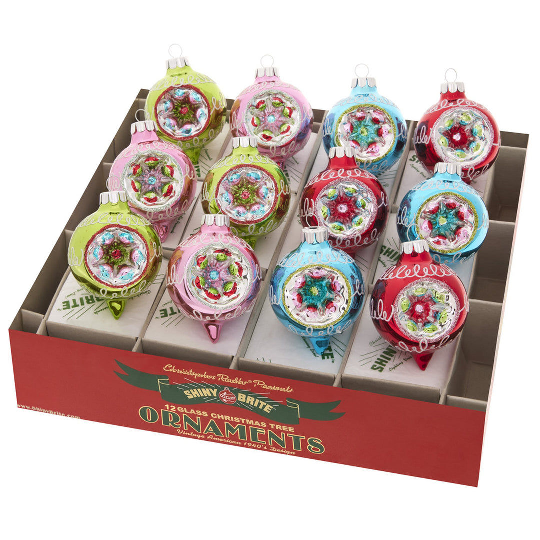 Festive Fete 12 Count 1.75" Decorated Reflector Rounds