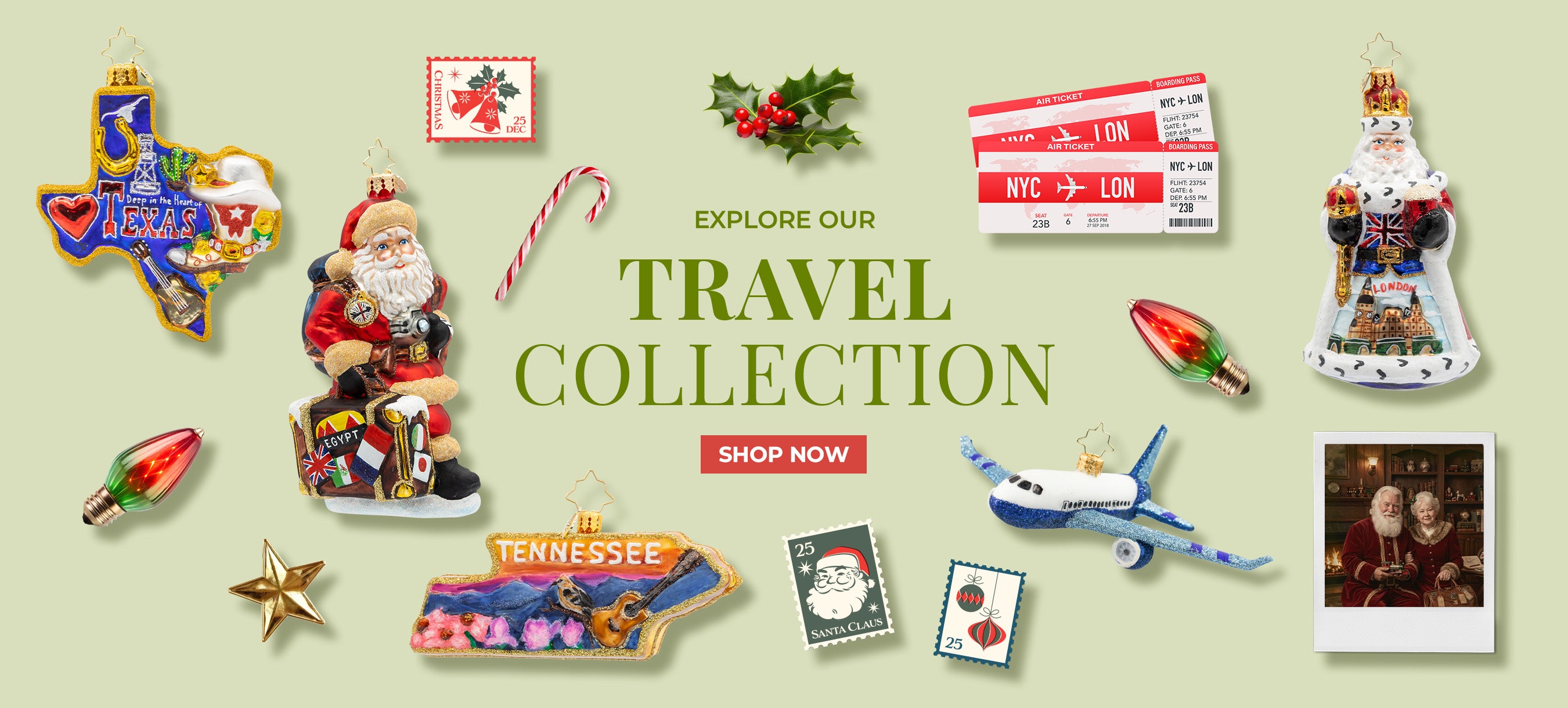 Website banner promoting Travel Collection 