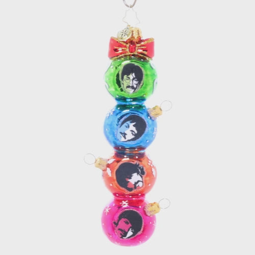A Merry Beatles Ornament Stack