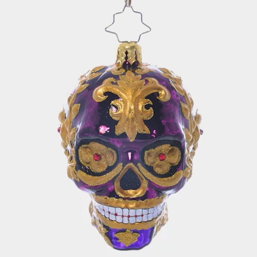 Festive Filigree Calavera Gem – Christopher Radko