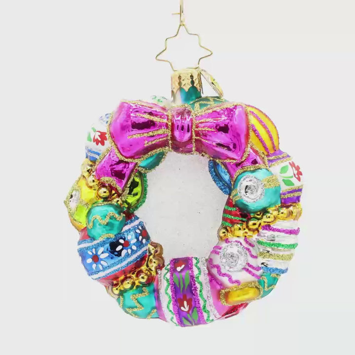 Vintage Holiday Wreath Gem