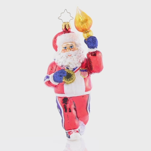 Torch-Bearing Santa