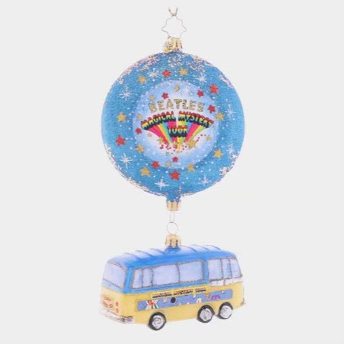 Video - Ornament Description - A Tour to Top the Charts: All aboard! Go for a ride with this colorful Beatles bauble featuring their iconic blue and yellow tour bus. To gift or to keep, this fun piece is a perfect addition to add some Magical Mystery to any fan's ornament collection!
