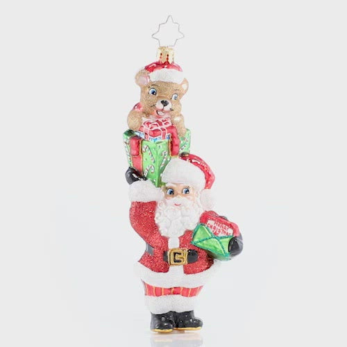Video - Ornament Description - Get Well Soon!: When he is not tinkering at the North Pole, one of Santa's favorite things to do is spread his cheer and magic where it is needed most-- with kiddos in the hospital. A percentage of the sales from this special ornament will benefit a pediatric cancer charity.