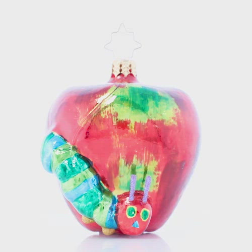 Video - Ornament Description - A Very Hungry Caterpillar Personalized: It all started with one apple. The Very Hungry Caterpillar has inspired generations to discover and explore the world around them. Let this unique piece inspired by Eric Carle's art spark your imagination and color your life!